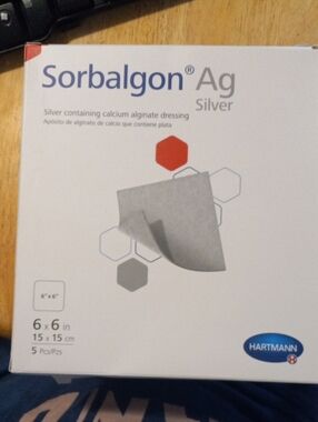 Sorbalgon Ag Silver Calcium Alginate Dressing - White/Grey